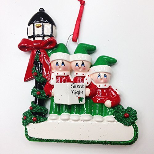Christmas Carolers Ornament with 3 People by Rudolph and Me