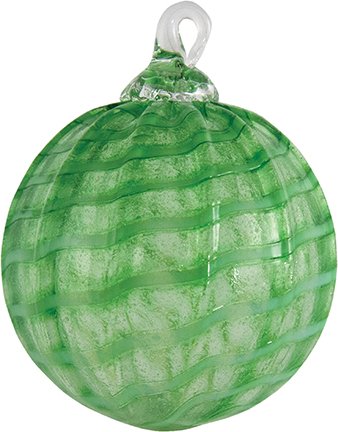 Glass Eye Studio Glow in Dark Monster Green Ornament -Boxed