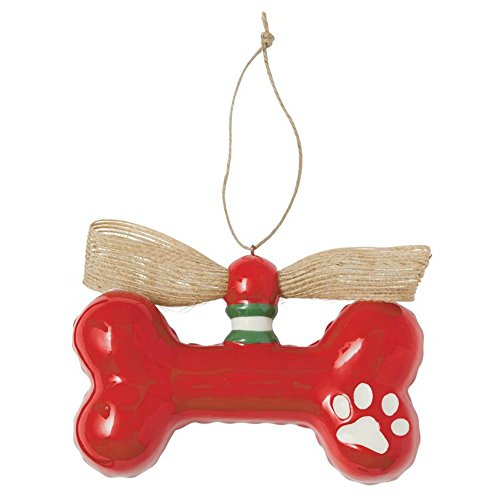 Mud Pie Red Personalized Dog Ornament
