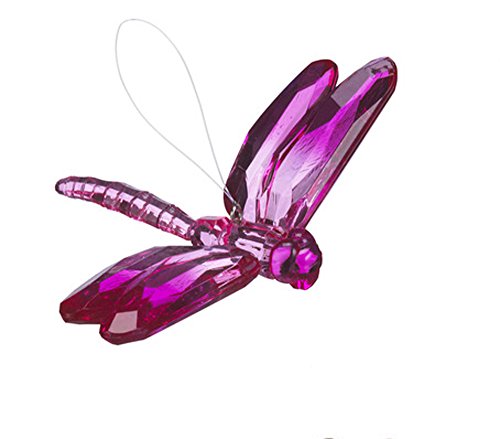 Ganz Crystal Expressions Ornament – Hanging Two-Toned Dragonflies (Hot Pink/ Pink Acry)