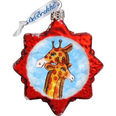 G. Debrekht Giraffe Glass Ornament