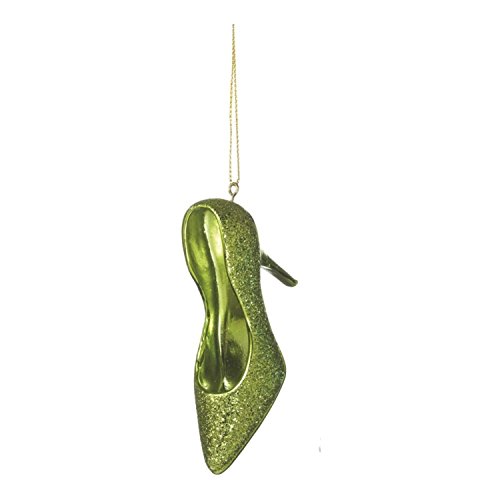 3.25″ Fashion Avenue Lime Green Glitter Drenched High Heel Christmas Ornament