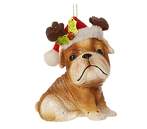 Bulldog Christmas Dog Ornament