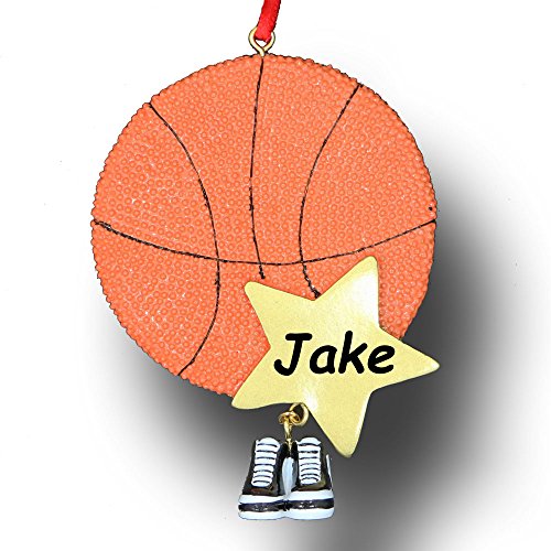 Personalized Basketball Player Sports Ball and Shoes Christmas Tree Ornament Gift
