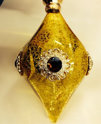 Martha Stewart Mercury Gold Glass Tear Drop Ornament