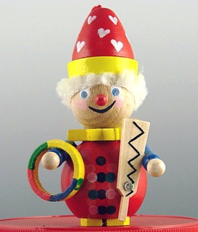 Steinbach Clown Jester Wooden Christmas Tree Ornament, Handcrafted German Import