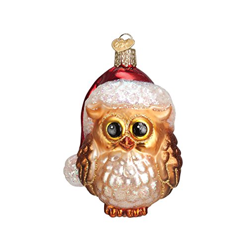 Old World Christmas Santa Owl Glass Blown Ornament