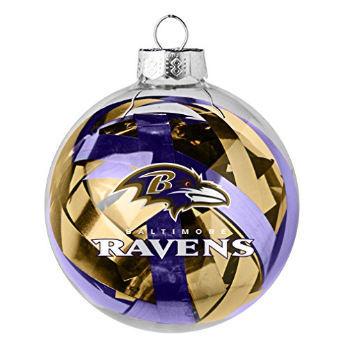 NFL Baltimore Ravens Large Tinsel Ball Ornament