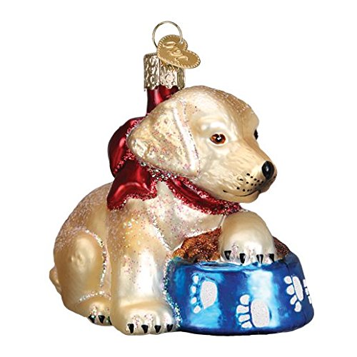 Old World Christmas Labrador Pup Glass Blown Ornament