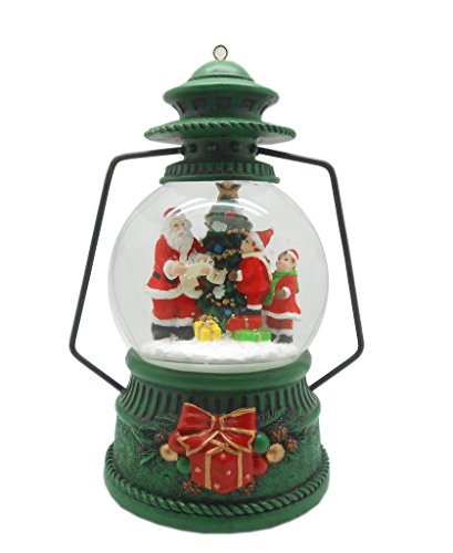Lightahead 100MM Snow Lantern Water ball with LED Lights and Music playing Table Top Decoration for Christmas (Santa)