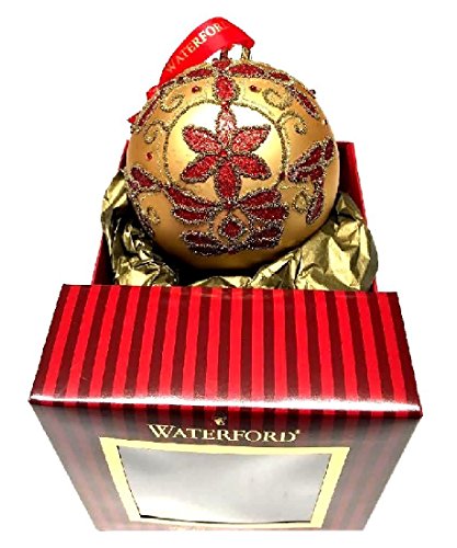 Waterford Christmas Lace Ball Ornament 4″