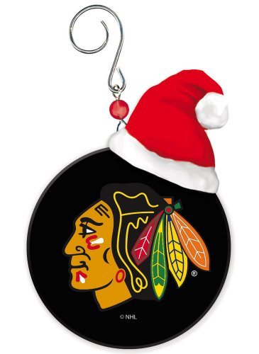 Chicago Blackhawks Mini Puck Christmas Ornament by Fans With Pride