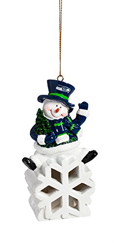 Team Sports America Seattle Seahawks Snowman LED Ornament