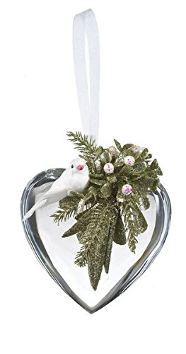 Ganz Krystal Dove Heart Ornaments