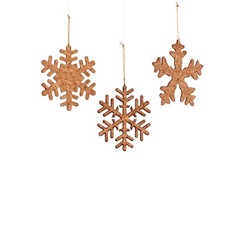Sage & Co. XAO19831TA Cork Snowflake Ornament (24 Pack)