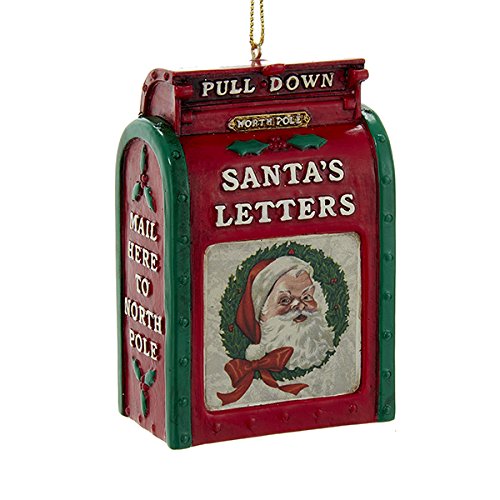 Kurt Adler -Vintage Santa’s Letter Mailbox Ornament