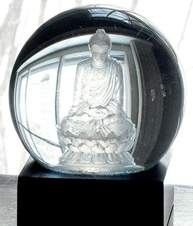 Crystal Buddha Snow Globe