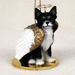 Black & White Chihuahua Pet Angel Ornament