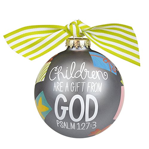 Coton Colors Children are a Gift From God Glass Ornament