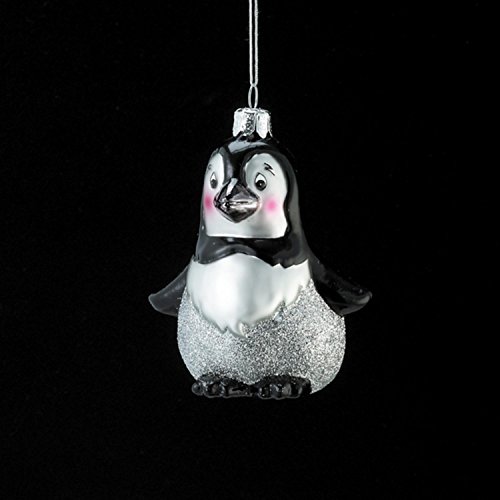 3.75″ Noble Gems Glass Baby Penguin Christmas Ornament