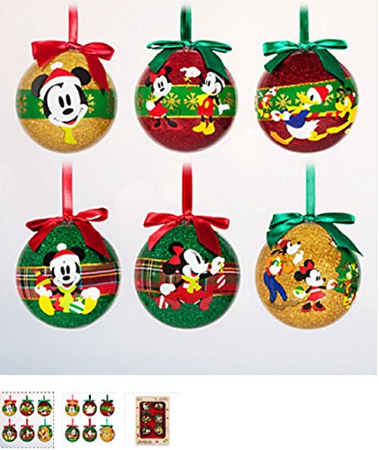 Disney – 2016 Mickey Mouse and Friends Sketchbook Ball Ornament Set – New