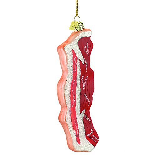 Kurt Adler 5.75″ Noble Gems Glass Bacon Ornament