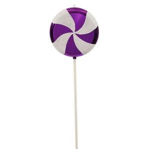 Vickerman 24″ Purple and White Swirl Lollipop Christmas Ornament