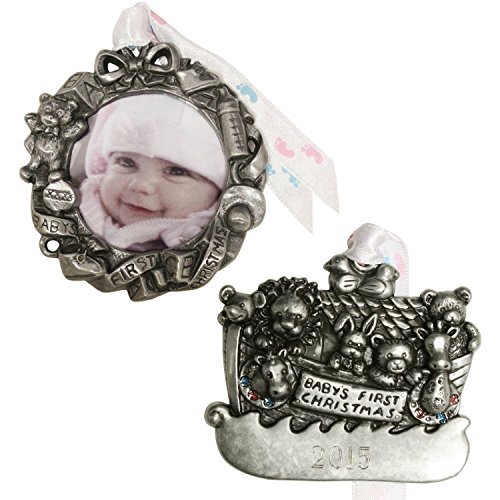 Personalized Gloria Duchin 2pc Baby’s First Ornament Gift Set