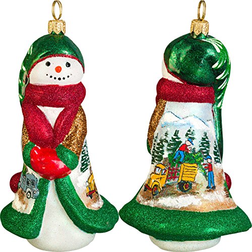 Glitterazzi Christmas Tree Farm Snowman Ornament by Joy to the World