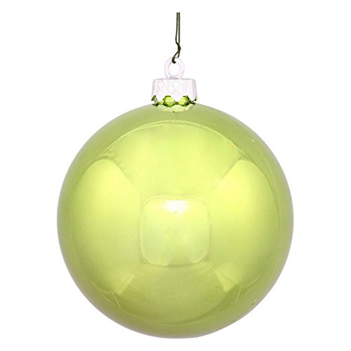 Vickerman 6″ Lime Shiny Ball Ornament 4 per Box