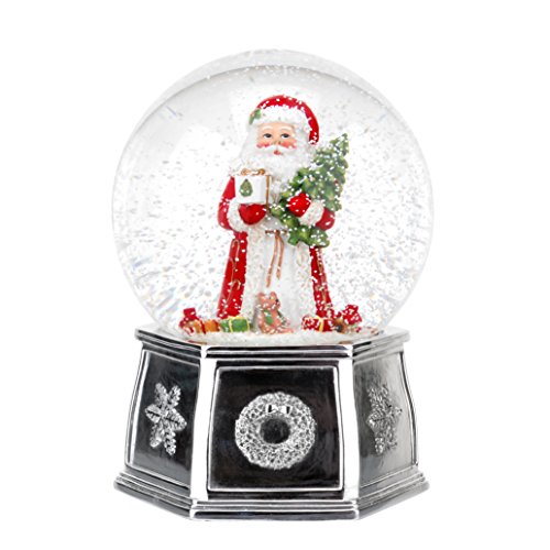 Spode Christmas Tree 2016 Annual Edition, Musical Santa Snow Globe, Large