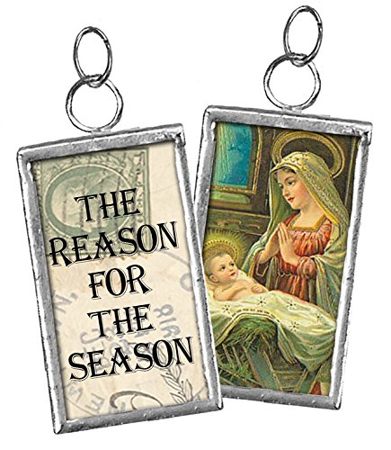 PBK Christmas Ornament Necklace Charm – Nativity Holy Family 17109