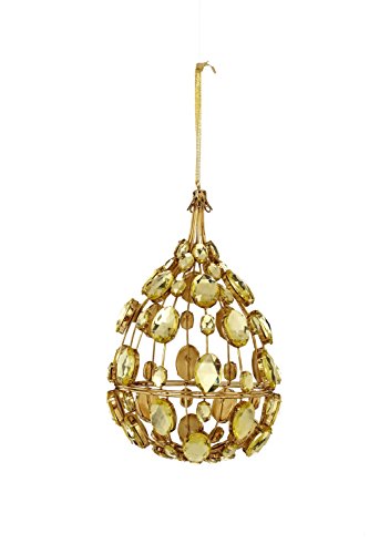 Sage & Co. XAO17308GD 7″ Jeweled Medallion Drop Ornament