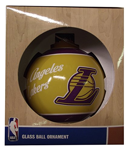 Forever Collectibles NBA, NFL, MLB and NHL Glass Ball Ornaments (Los Angeles Lakers)
