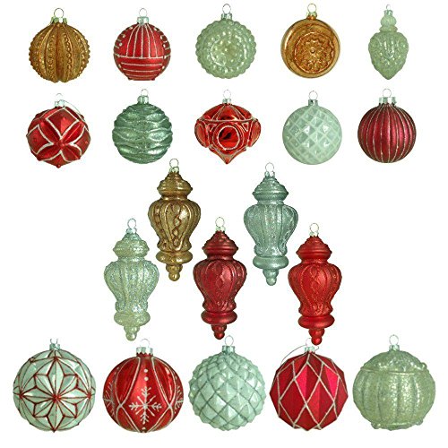 Martha Stewart Living Winter Tidings Glass Ornament (20-Count)