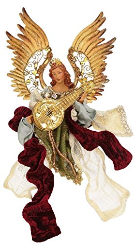 Mark Roberts Jeweled Angel Hanging 10″ with Guitar