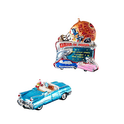 One Hundred 80 Degrees 1950’s Drive-In Ornaments (Set/2)