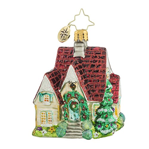 Christopher Radko Perfect Cottage Little Gem Glass Christmas Ornament
