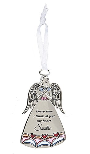 Everytime I Think of You My Heart Smiles Angel Charm Ornament – By Ganz