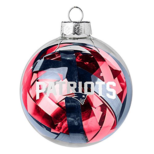 NFL Officially Licensed New England Patriots Tinsel Filled Ball Ornament