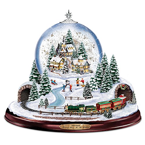 Thomas Kinkade Home for the Holidays Snowglobe: Lights Motion and Music by The Bradford Exchange
