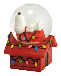 Peanuts Snoopy on Doghouse Mini Christmas Snowglobe by Westland