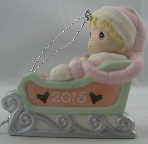 Precious Moments Inc. 151005 Baby Girl 2015 Dated First Christmas Ornament