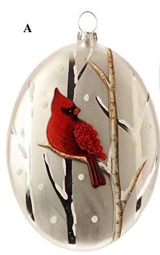 RAZ Graphic Woodland Cardinal Ornament, Choice of Style (A)