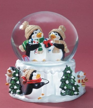 Penguin Musical Snow Globe – We Wish You a Merry Christmas