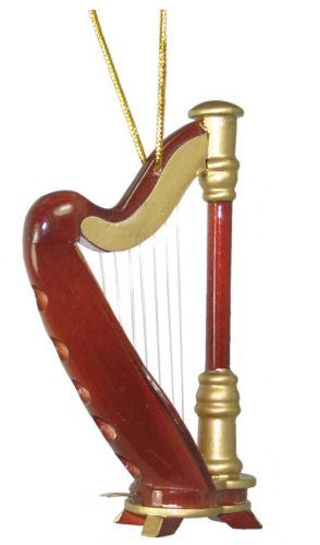 Miniature Harp Christmas Ornament 3.5 by BHB Glass & More