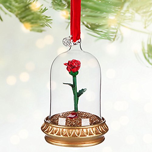 Disney Enchanted Rose Light-Up Sketchbook Ornament – Beauty and the Beast – 2016