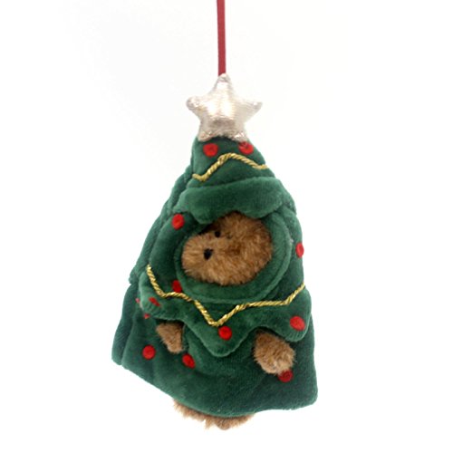 Boyds Bears Plush LIL’ SPRUCE ORNAMENT Teddy Bear Tree Peeker Star 562447 Silver