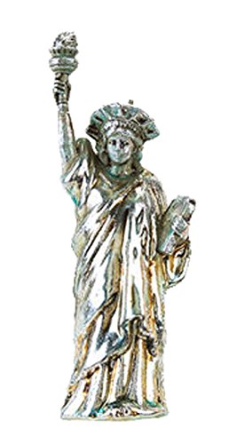 One Hundred 80 Degrees Metallic Gold Silver Statue of Liberty Hanging Ornament (Silver)