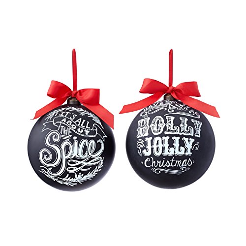 Sage & Co. XAO20013BK Chalkboard The Spice Ornament (2 Styles) (6 Pack)